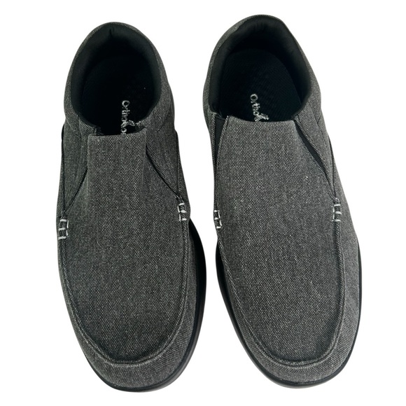 Ortho Comfoot ZGBX02 Mens Black Gray Canvas Low Top Slip-On Shoes EU 43 US 9.5 - Picture 3 of 13